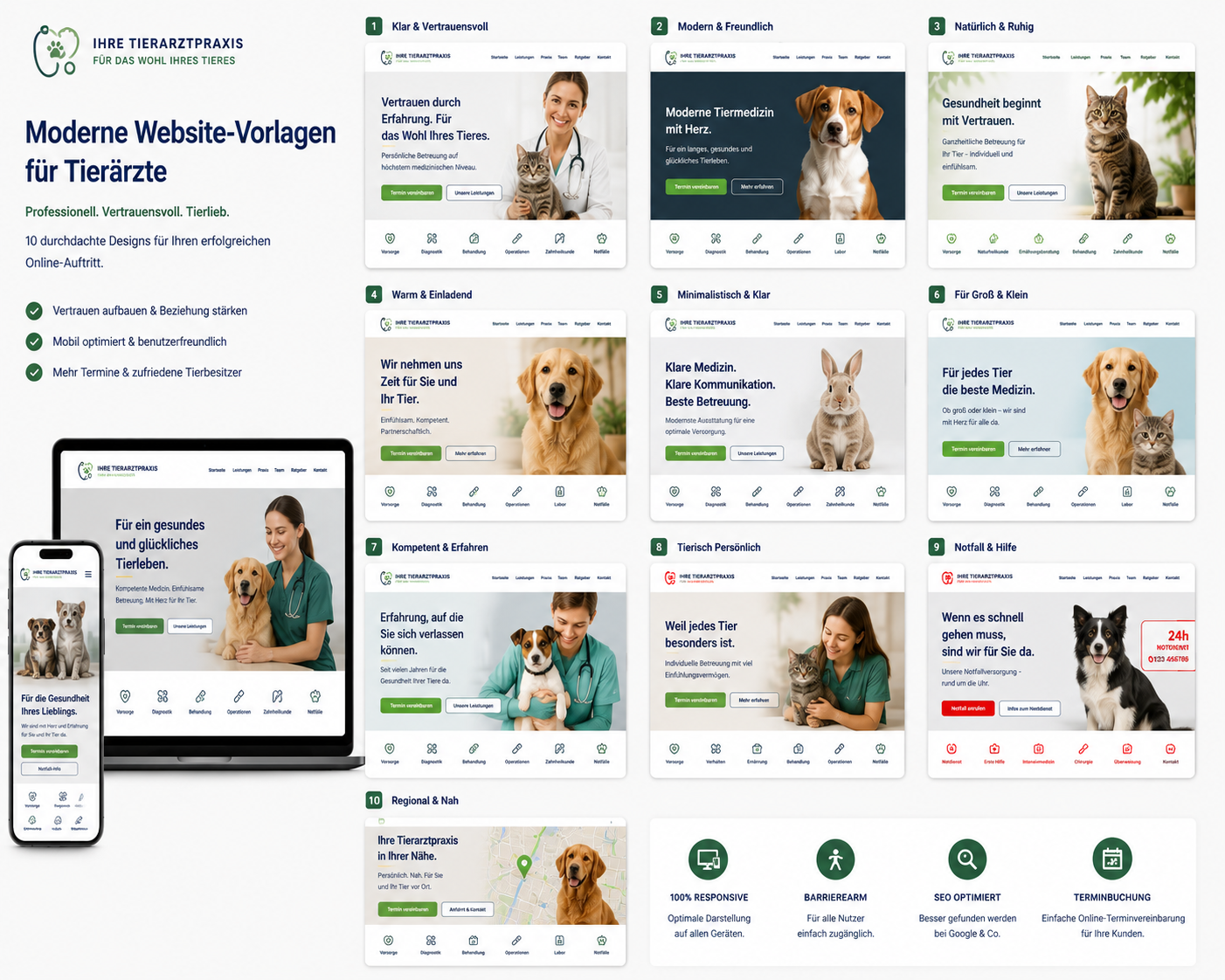 Beispiel-Webseite Tierärzte - Hirschberg.Group Webdesign