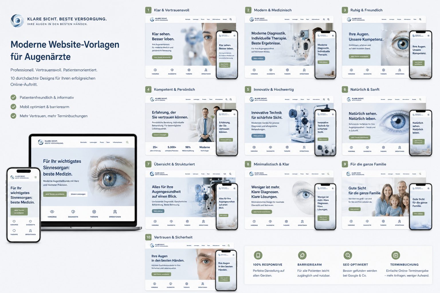 Beispiel-Webseite Augenärzte - Hirschberg.Group Webdesign